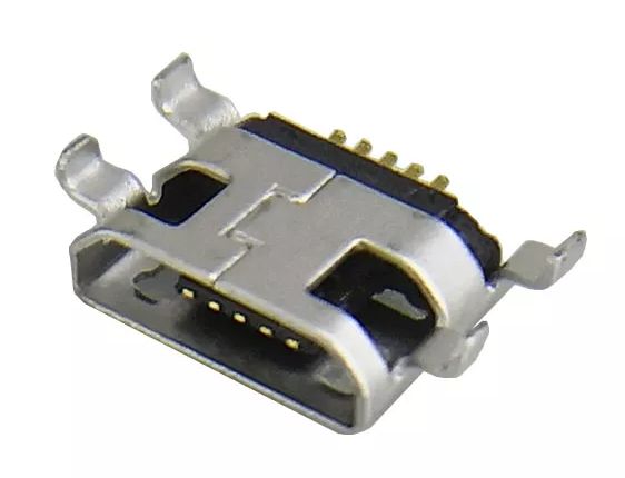 USB-micro connector female horizontaal type 12 PCB